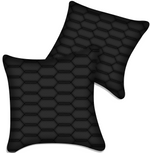Customizable Black Carbon Fiber Pillows Set of 2 for All Vehicles