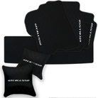 Luxury Black Leather Floor Mats for Ferrari Roma (2021-2024)