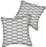 Customizable White Leather Pillows Set of 2 for All Vehicles