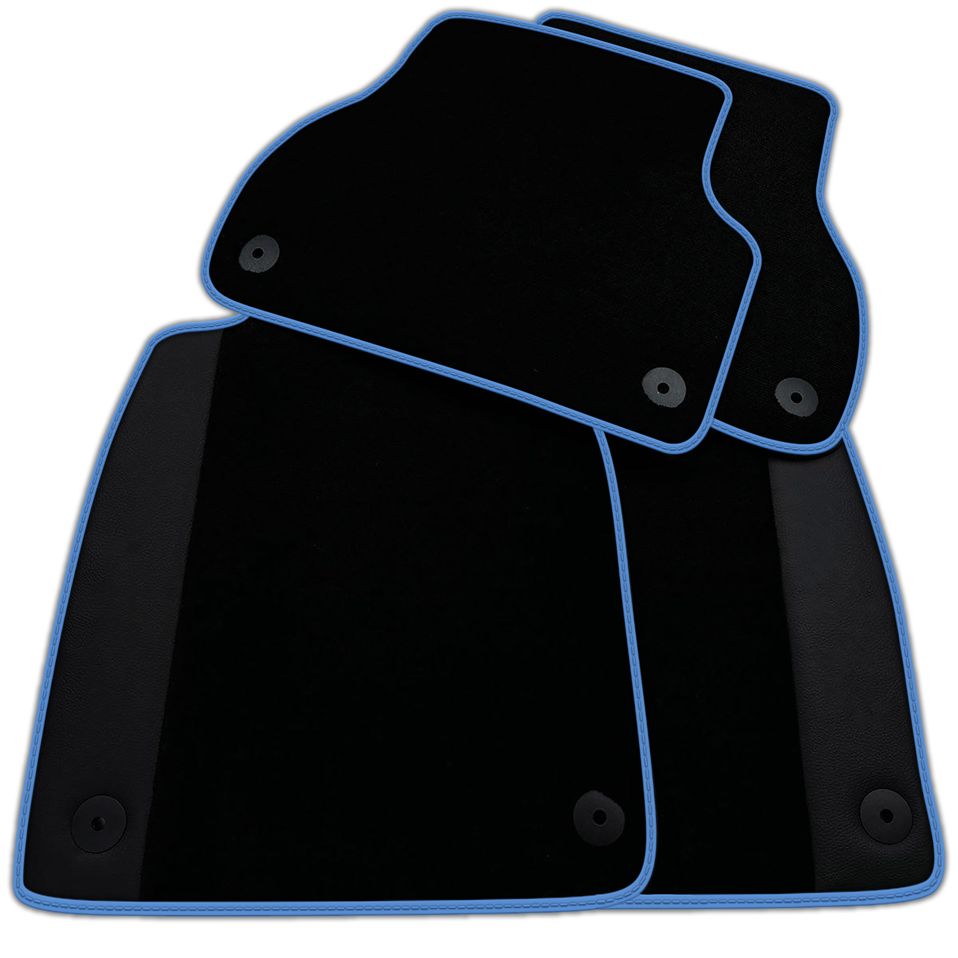 Customizable Black Floor Mats for Audi A6 - C7 Sedan (2011-2018)