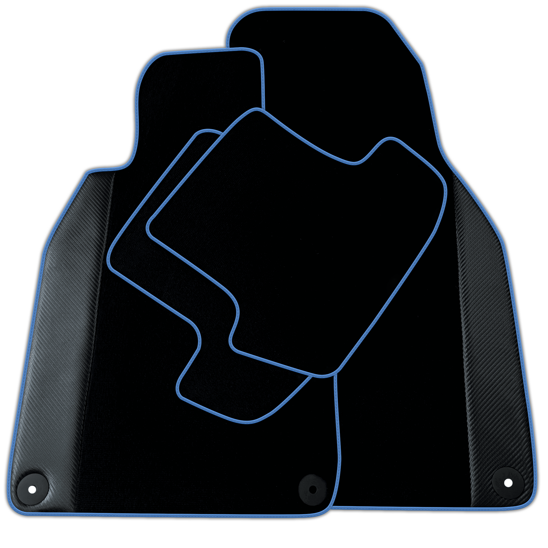 Black Floor Mats for Porsche 911 - 996 (1998-2004) with Carbon
