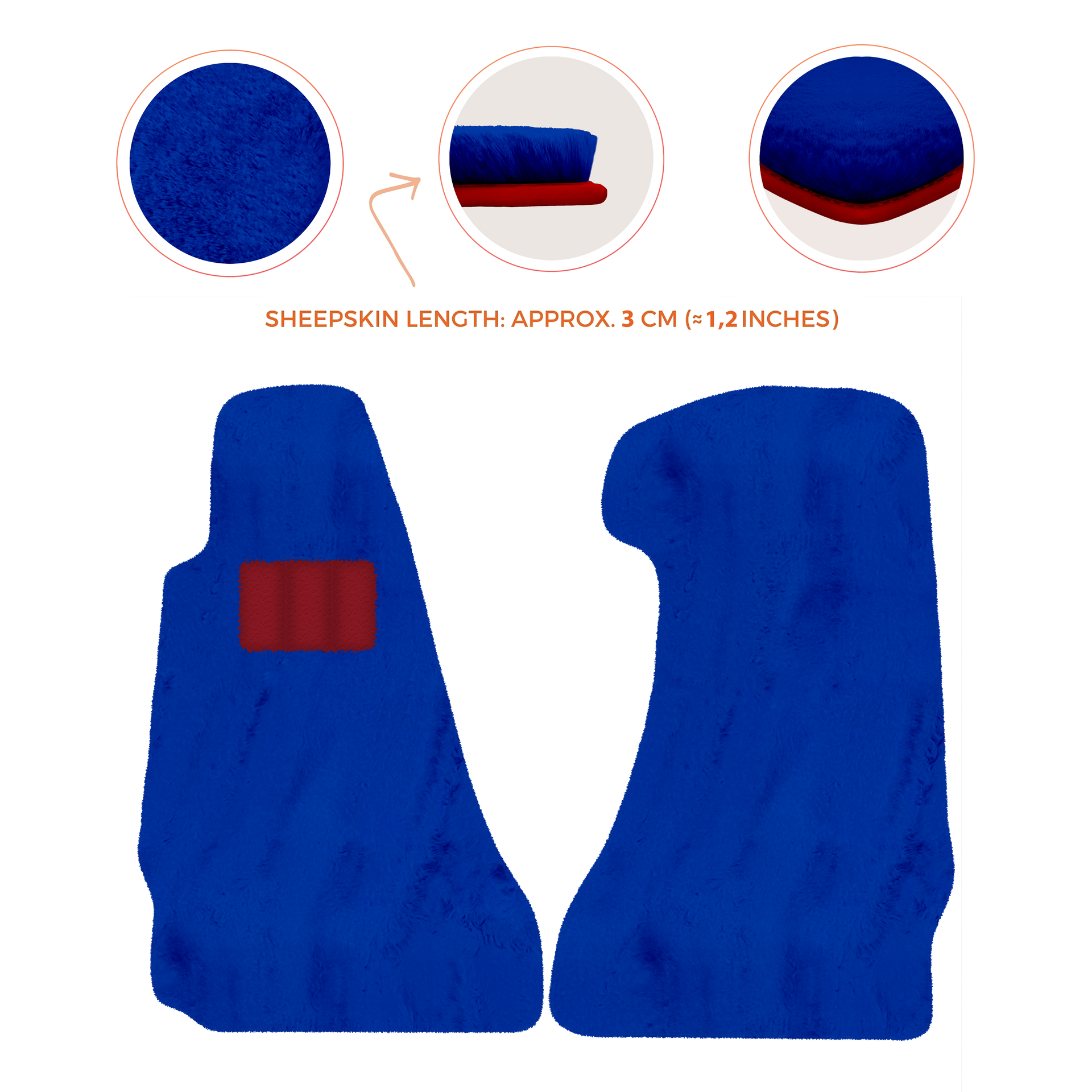 Premium Sheepskin Floor Mats for Aston Martin V8 Vantage (2005-2017)