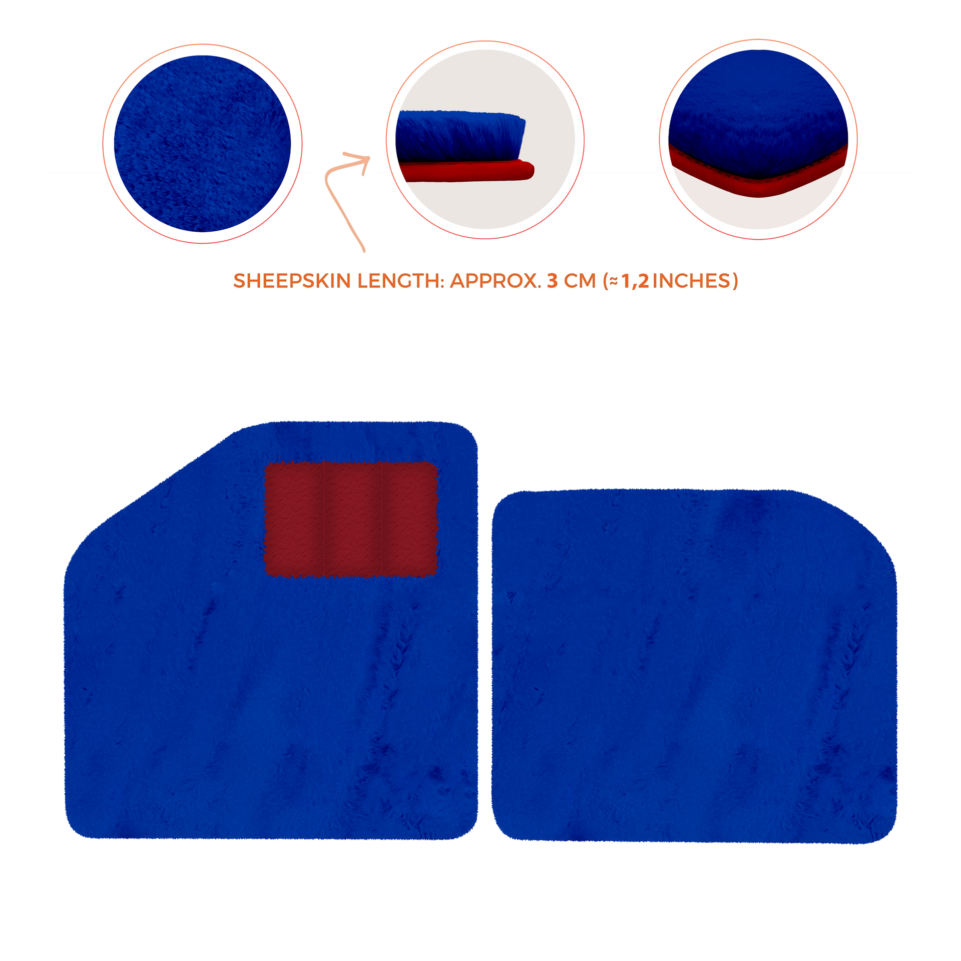 Sheepskin Floor Mats for Aston Martin One-77 (2009-2012) - Luxury