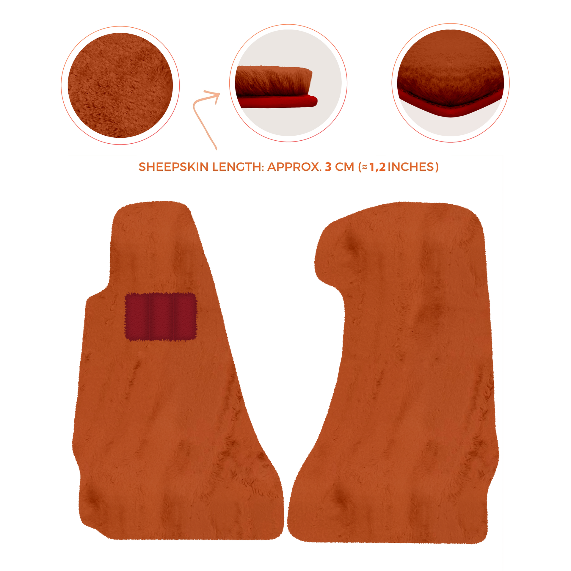 Premium Sheepskin Floor Mats for Aston Martin V8 Vantage (2005-2017)