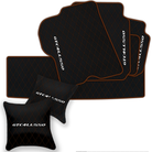 Luxury Black Leather Floor Mats for Ferrari Roma (2021-2024)