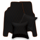 Premium Black Leather Floor Mats for Ferrari 458 Italia (2009-2015)