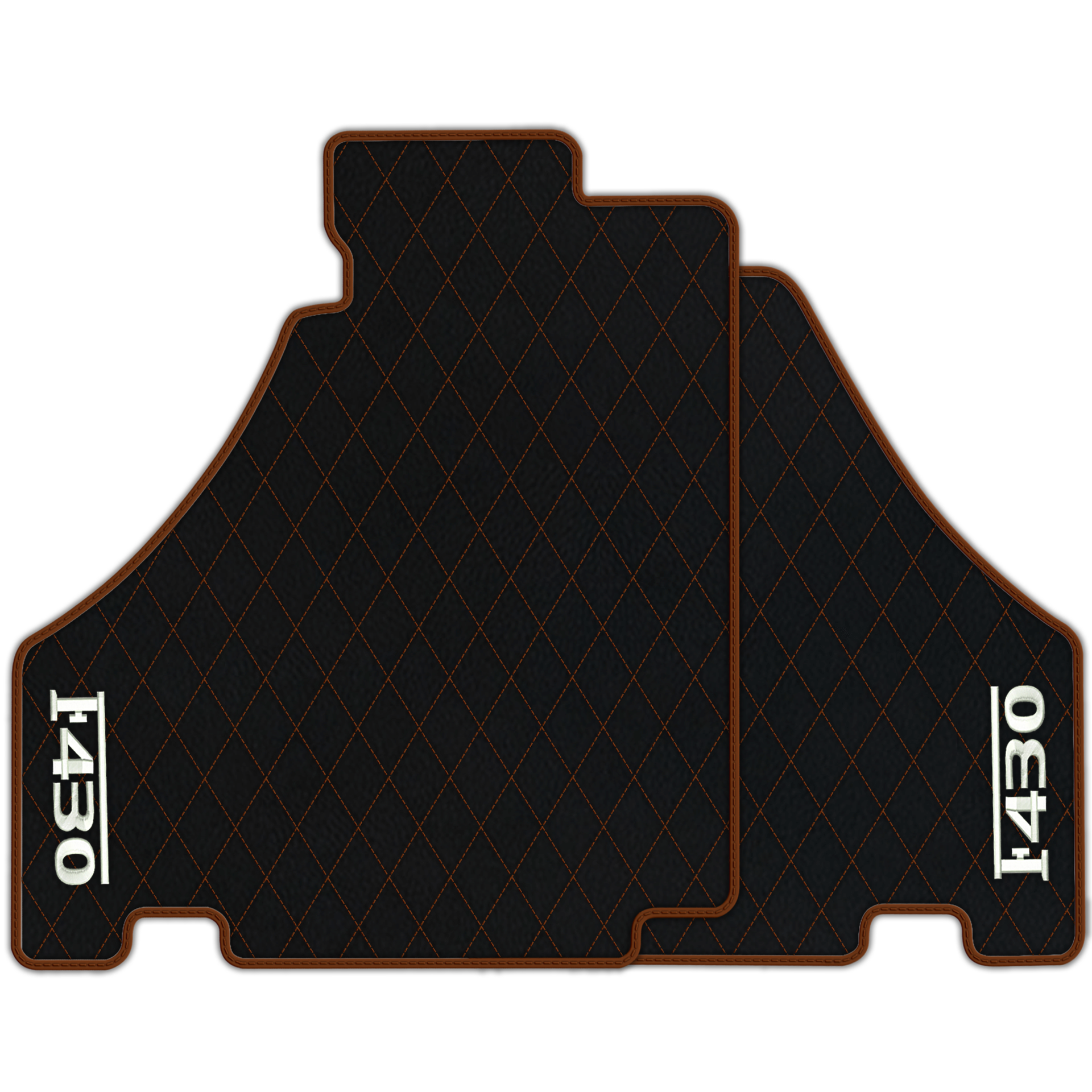 Luxury Black Leather Floor Mats for Ferrari F355 (1994-1999)