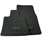 Black Leather Floor Mats for Rolls-Royce Shadow (1965-1977) ER56 Design - AutoWin