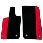 Black Floor Mats for Porsche 993 (1994-1998) with Red Alcantara Leather - AutoWin