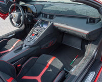 Tapis de voiture personnalisables pour Lamborghini Aventador SVJ en cuir et carbone édition limitée