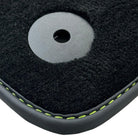 Black Floor Mats for Lamborghini Urus with Green Leather | Black Logo - AutoWin