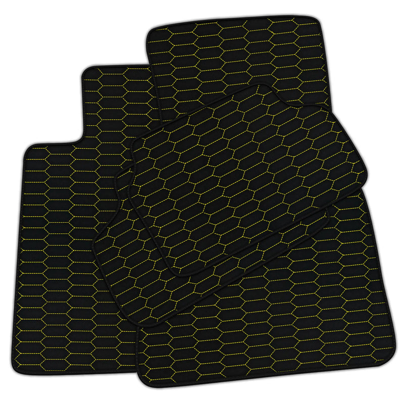Customizable Leather Floor Mats with Raptor Hex Pattern for BMW M8 F91 Convertible (2019-2024)