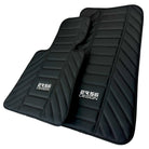 Black Leather Floor Mats for Rolls Royce Ghost Series II (2021-2024) ER56 Design - AutoWin
