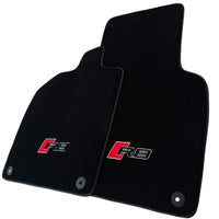 Black Floor Mats for Audi R8 (2015-2024) with Black Trim - AutoWin