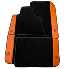 Floor Mats for Rolls Royce Phantom Sedan (2003-2016) with Orange Leather - AutoWin