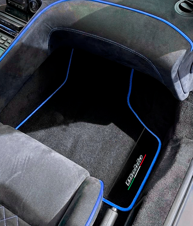 Customizable Leather Floor Mats with Single Diamond Pattern for Lamborghini Diablo (1990-2001) - AutoWin