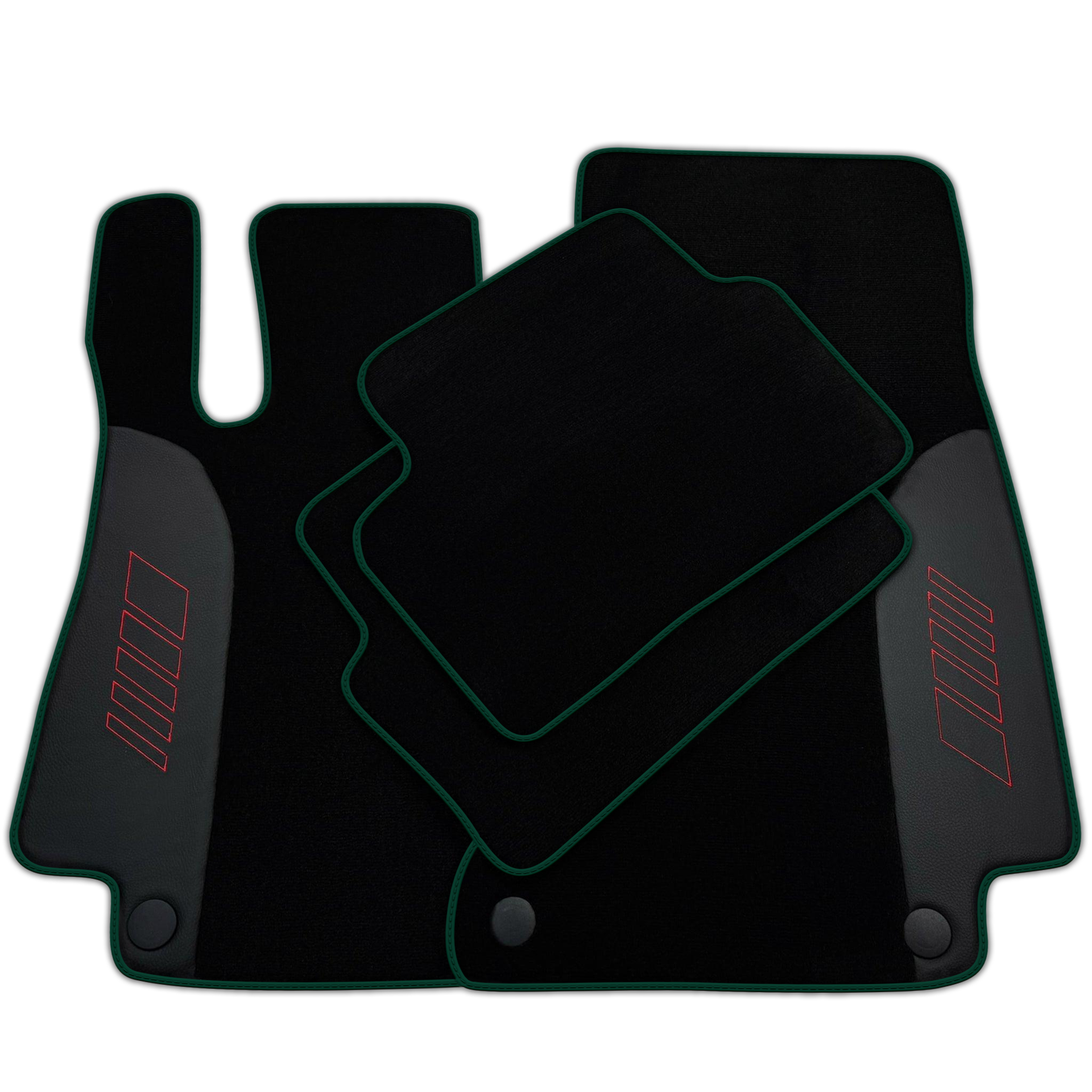 Black Floor Mats For Mercedes Benz C-Class C205 Coupe Facelift (2018-2023) | AutoWin Edition