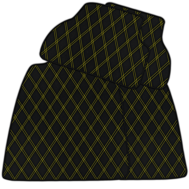 Customizable Leather Floor Mats with Double Diamond Pattern for Audi RS 3 8V 4-door Sedan (2015-2020)