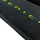 Black Floor Mats for Lamborghini Huracan Tecnica with Alcantara Leather - AutoWin