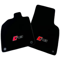 Black Floor Mats for Audi R8 (2015-2024) with Black Trim - AutoWin