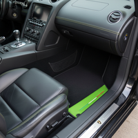 Tappetini per auto neri personalizzati per Lamborghini Gallardo con pelle verde