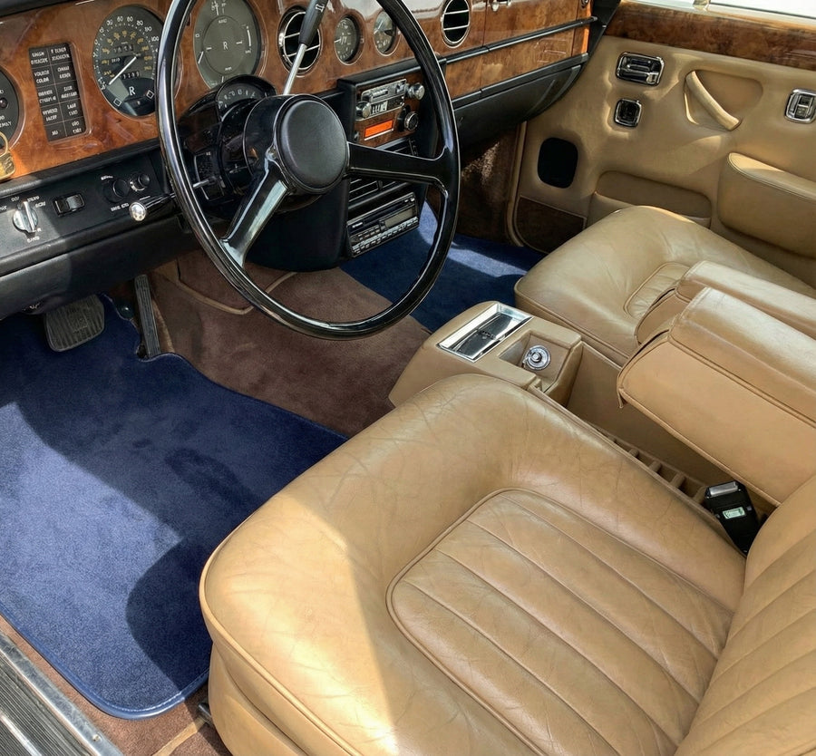 Tapis de voiture pour Rolls Royce Shadow 1965-1977 Bleu foncé