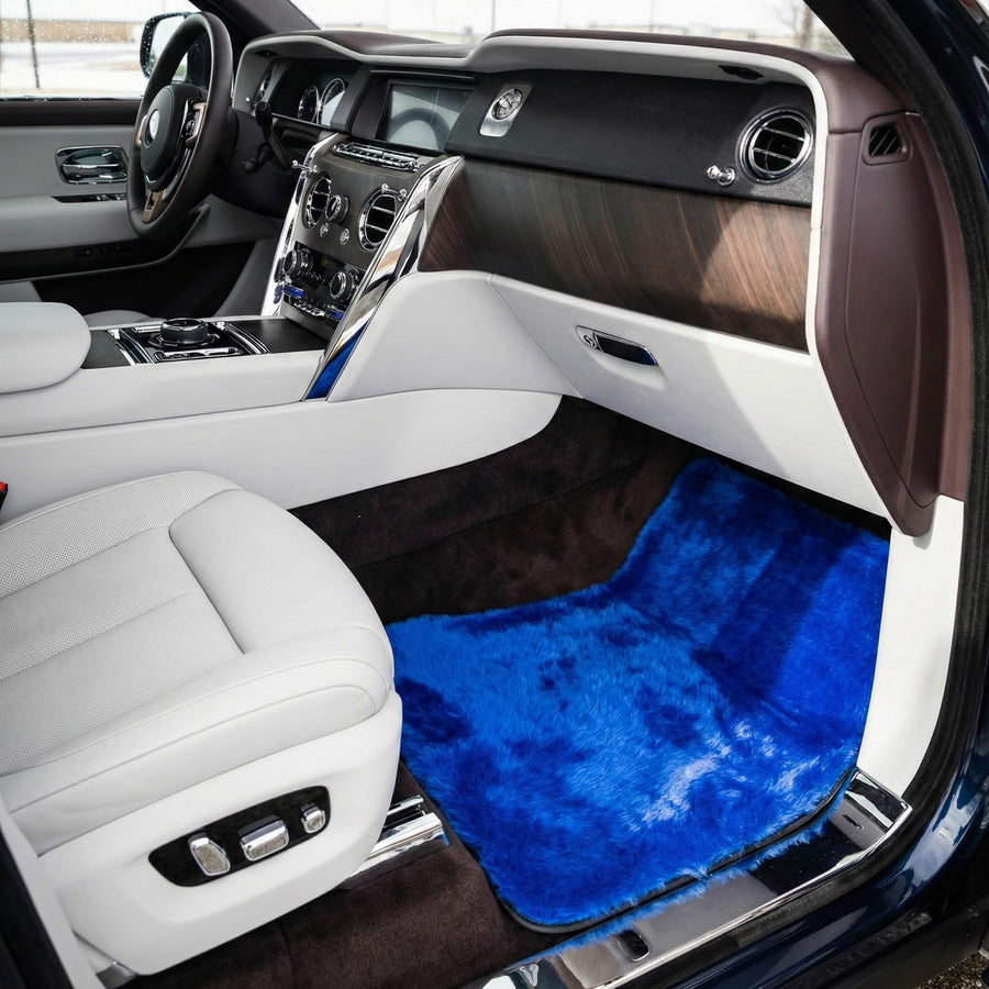 Tappetini in Velluto Blu per Rolls-Royce Cullinan