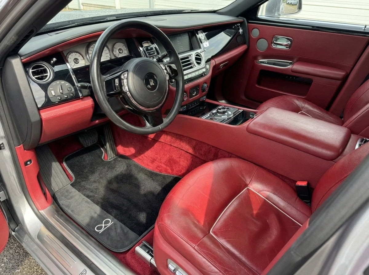 Mukautettavat nahka-automatot kudotulla kuusikulmio-kuviolla Rolls Royce Ghost Series II:lle (2021–2024) - AutoWin