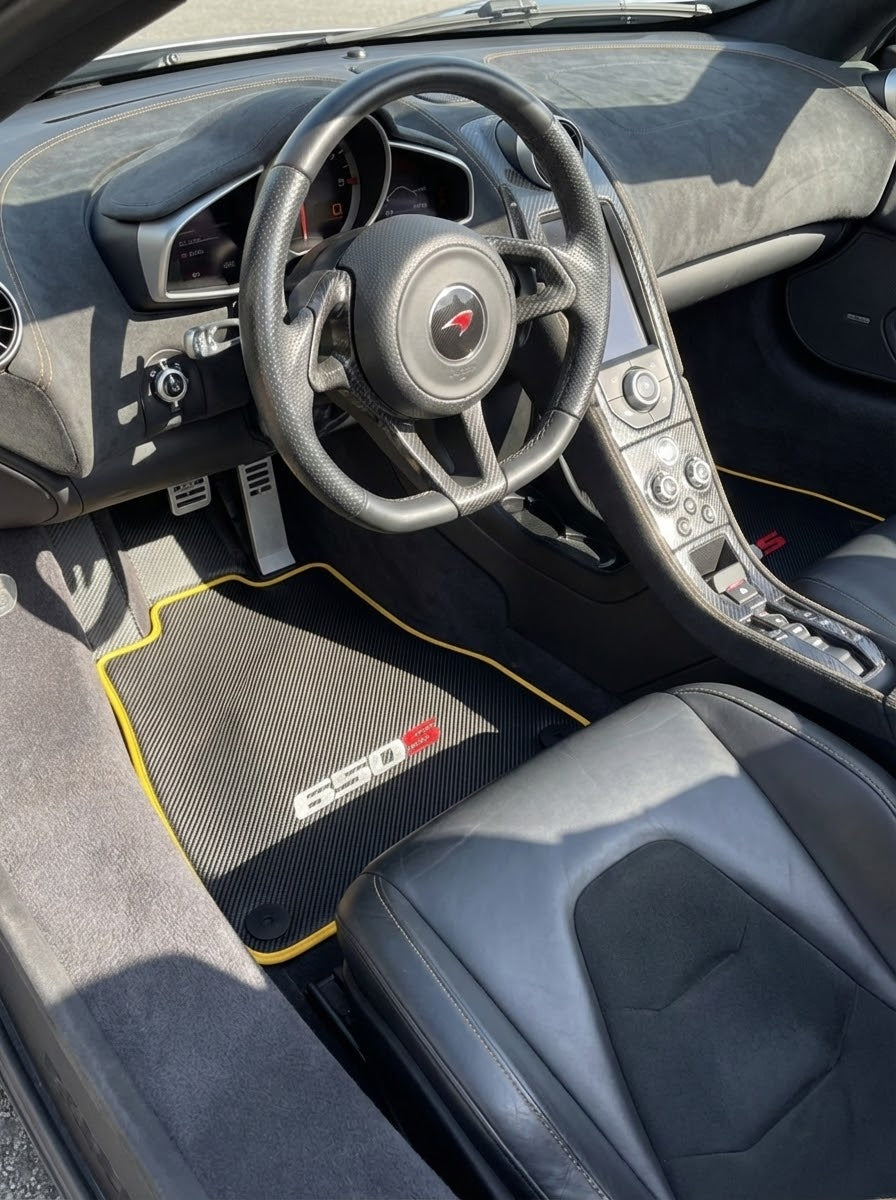 Blue Floor Mats For McLaren 650S Tailored - AutoWin.EU