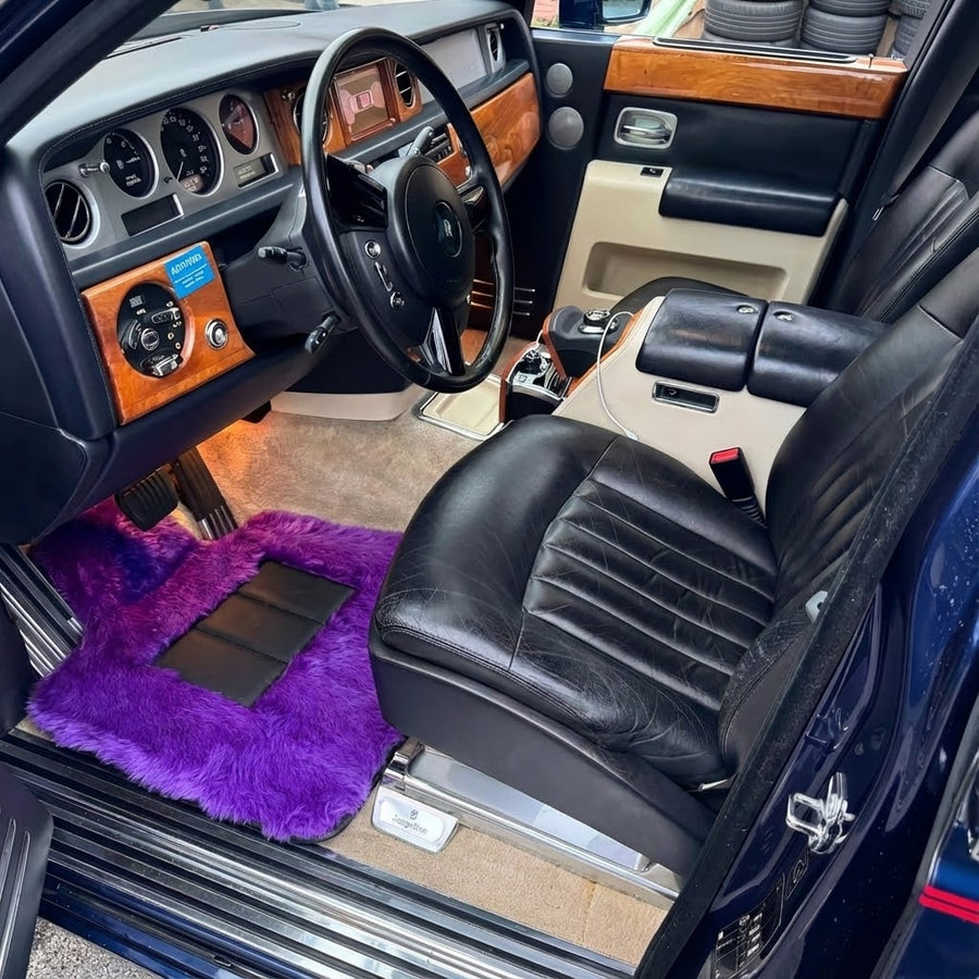 Violette Schaffell-Fußmatten für Rolls-Royce Phantom Drophead Coupé (2007-2016)
