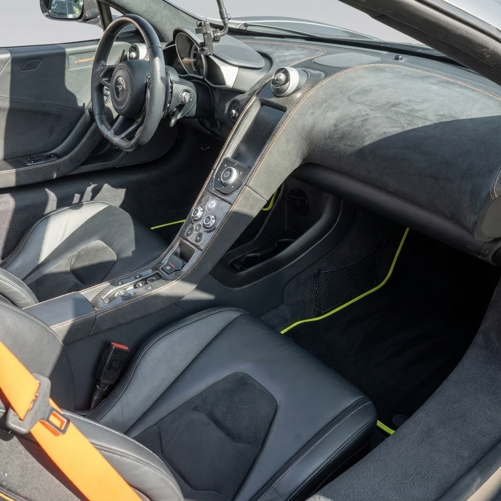 Blue Floor Mats For McLaren 650S Tailored - AutoWin.EU