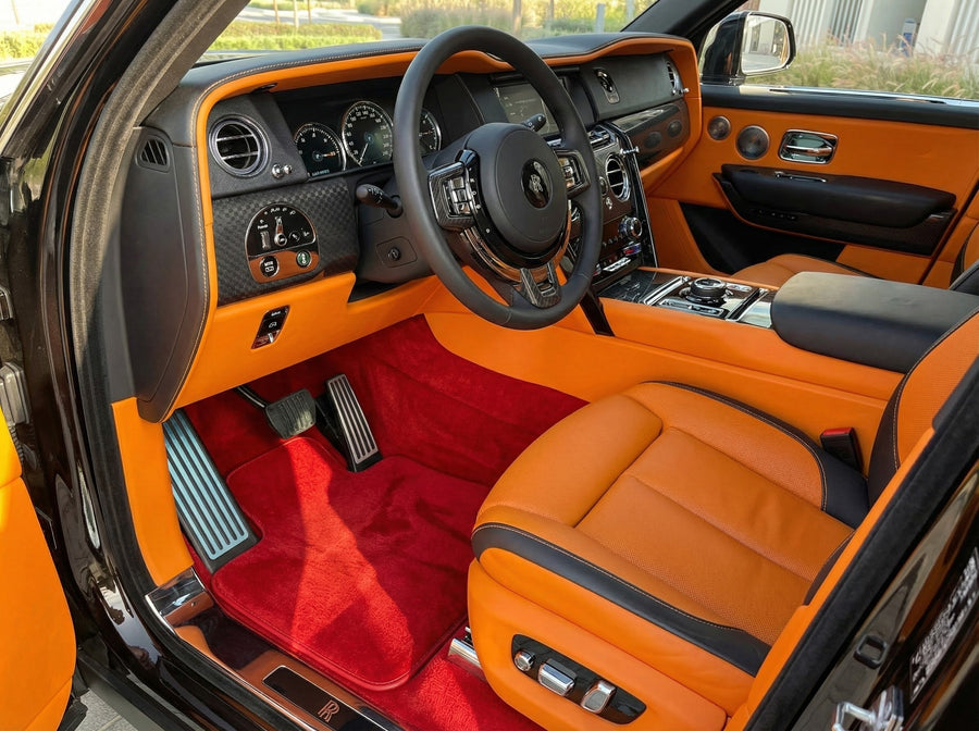Tapis de voiture pour Rolls Royce Cullinan Rr31 2018-2025 Rouges