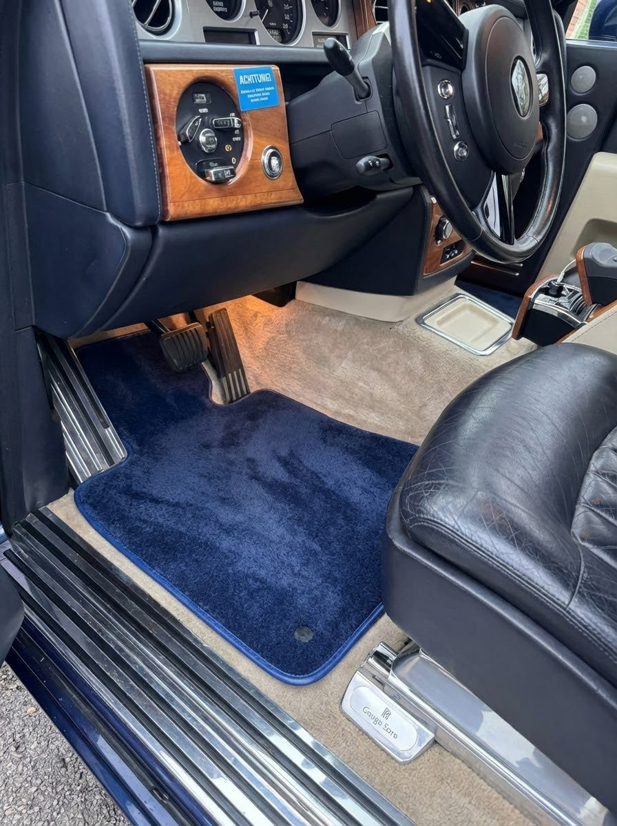 Fußmatten für Rolls Royce Phantom 2003–2016 Dunkelblau