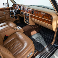 Tapis de voiture en cuir noir pour Rolls Royce Black Badge