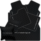 Premium Black Leather Floor Mats for Rolls Royce Shadow (1965-1977)