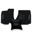 Custom Black Leather Floor Mats for Ferrari 812 Superfast (2018-2023)