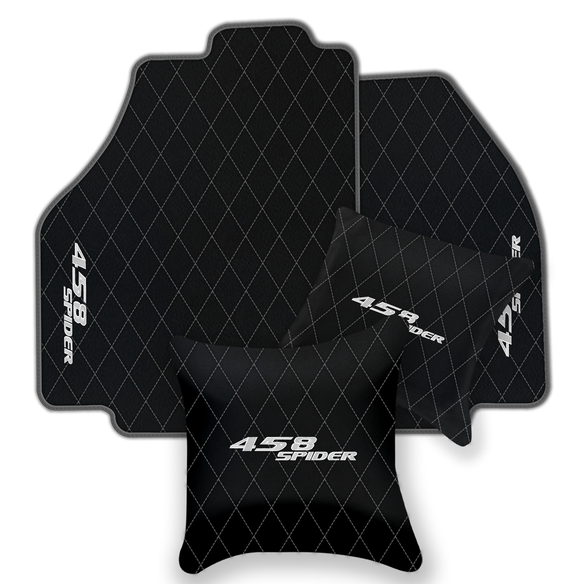 Premium Black Leather Floor Mats for Ferrari 458 Speciale (2012-2015)