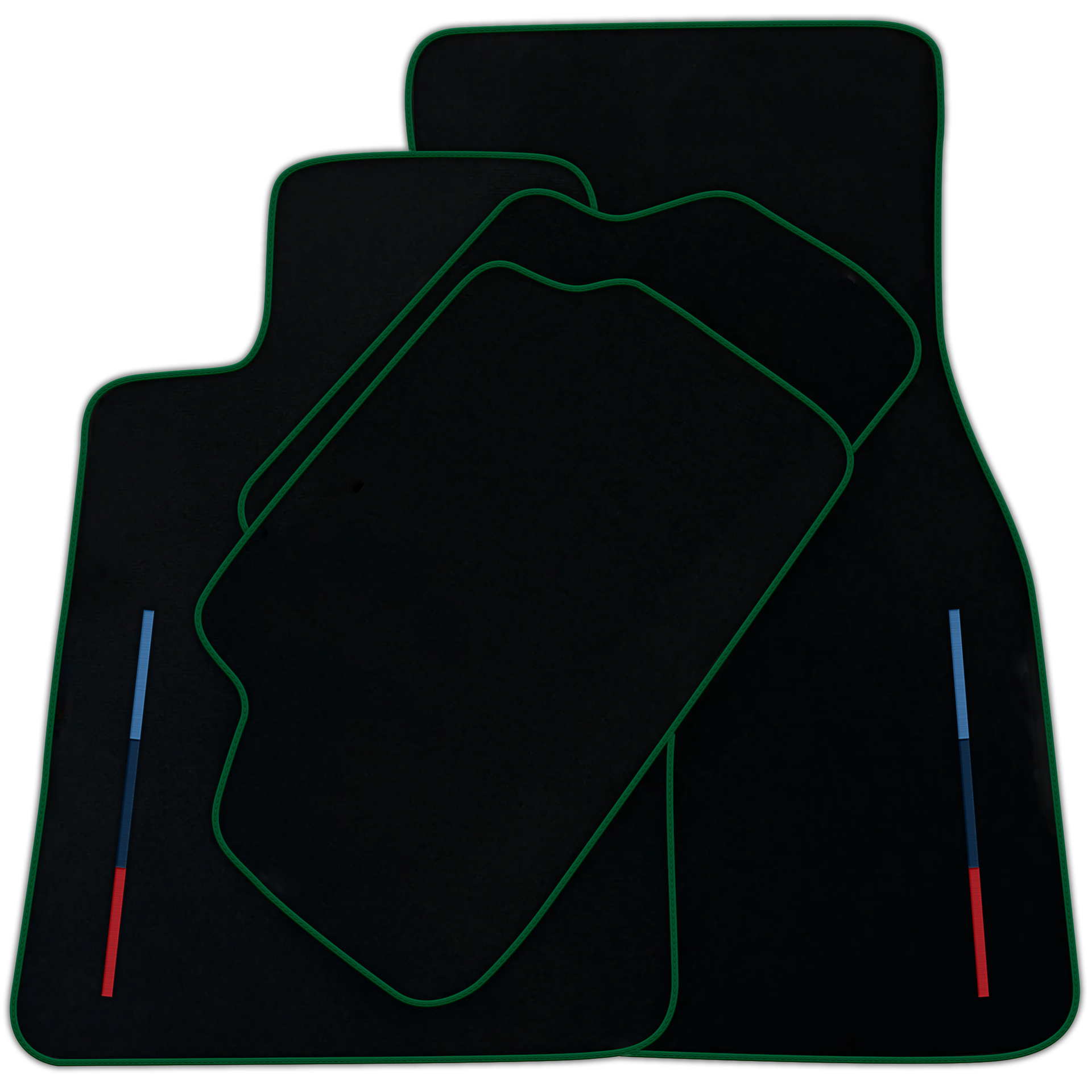 Black Floor Mats for BMW XM G09 (2023-2024) with Color Stripes Tailored Set Perfect Fit | Various Trim Colors
