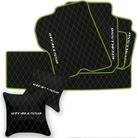 Luxury Black Leather Floor Mats for Ferrari Roma (2021-2024)