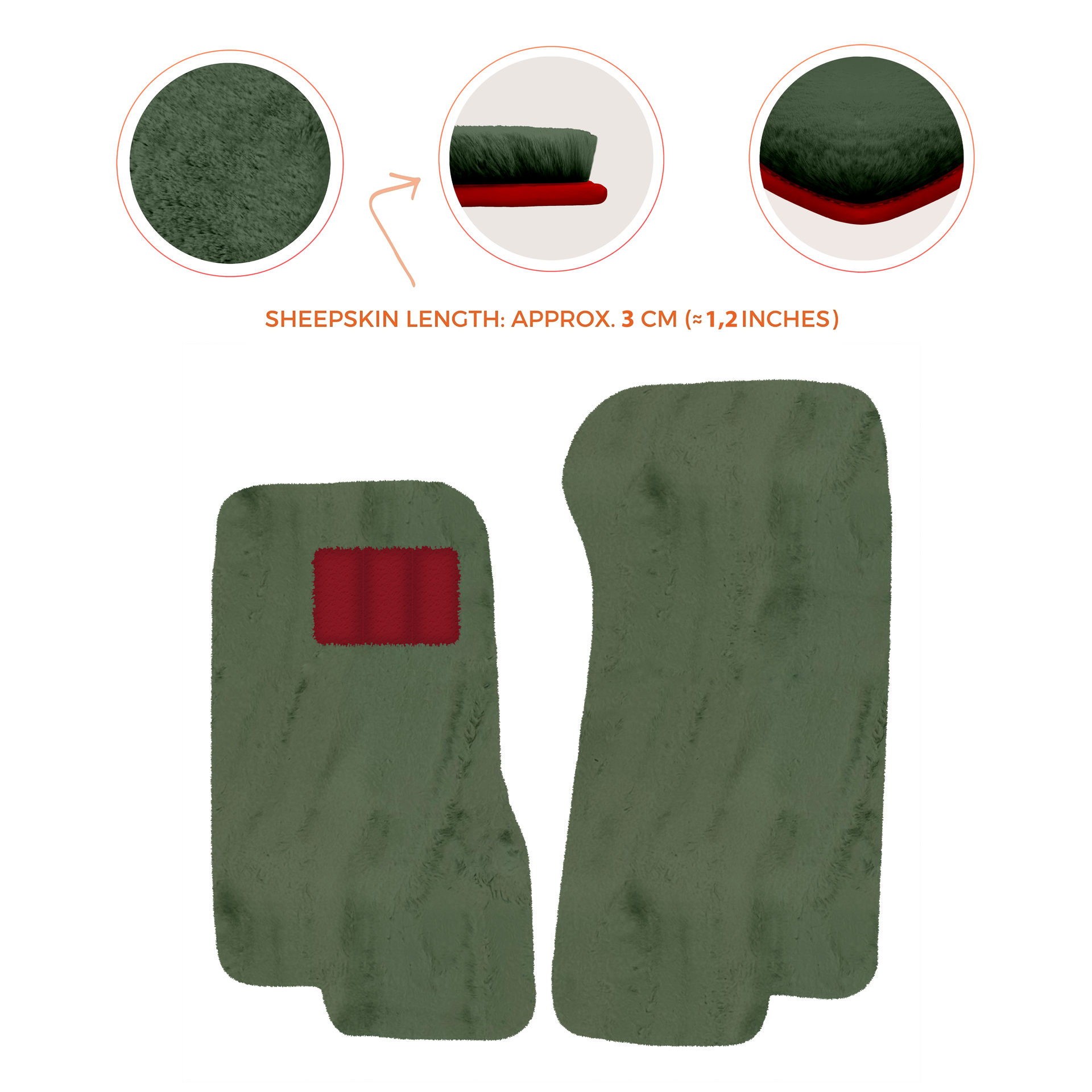 Premium Sheepskin Floor Mats for Aston Martin DB7 Volante (1996-2003)