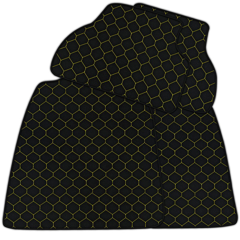 Customizable Leather Floor Mats with Hex Pattern for Audi A1 - 5-door Citycarver (2019-2024)