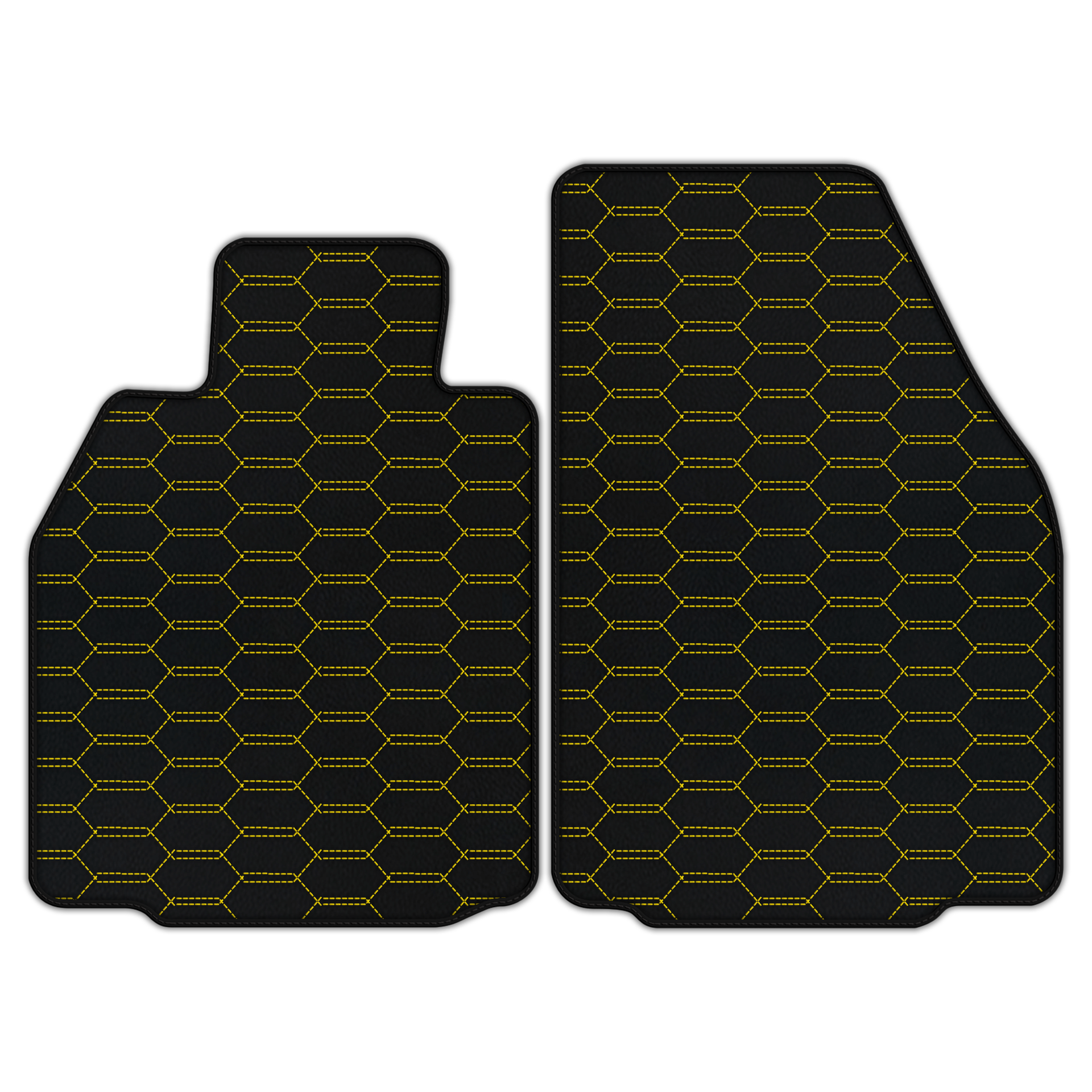 Customizable Leather Floor Mats for Porsche 911 GT3 RS - Hex Pattern