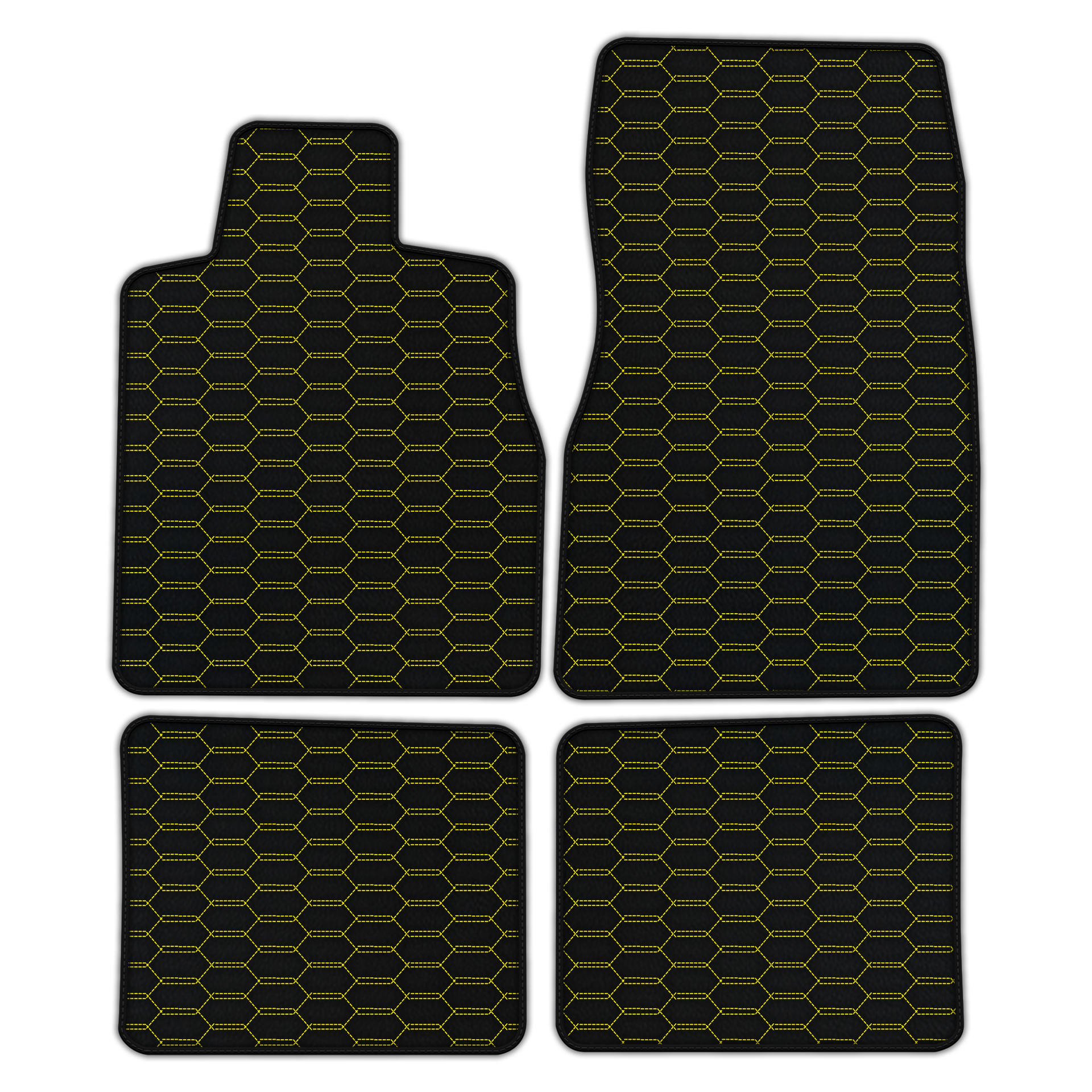 Customizable Leather Floor Mats for Fisker Karma | Hexagon Pattern