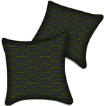 Customizable Black Carbon Fiber Pillows Set of 2 for All Vehicles