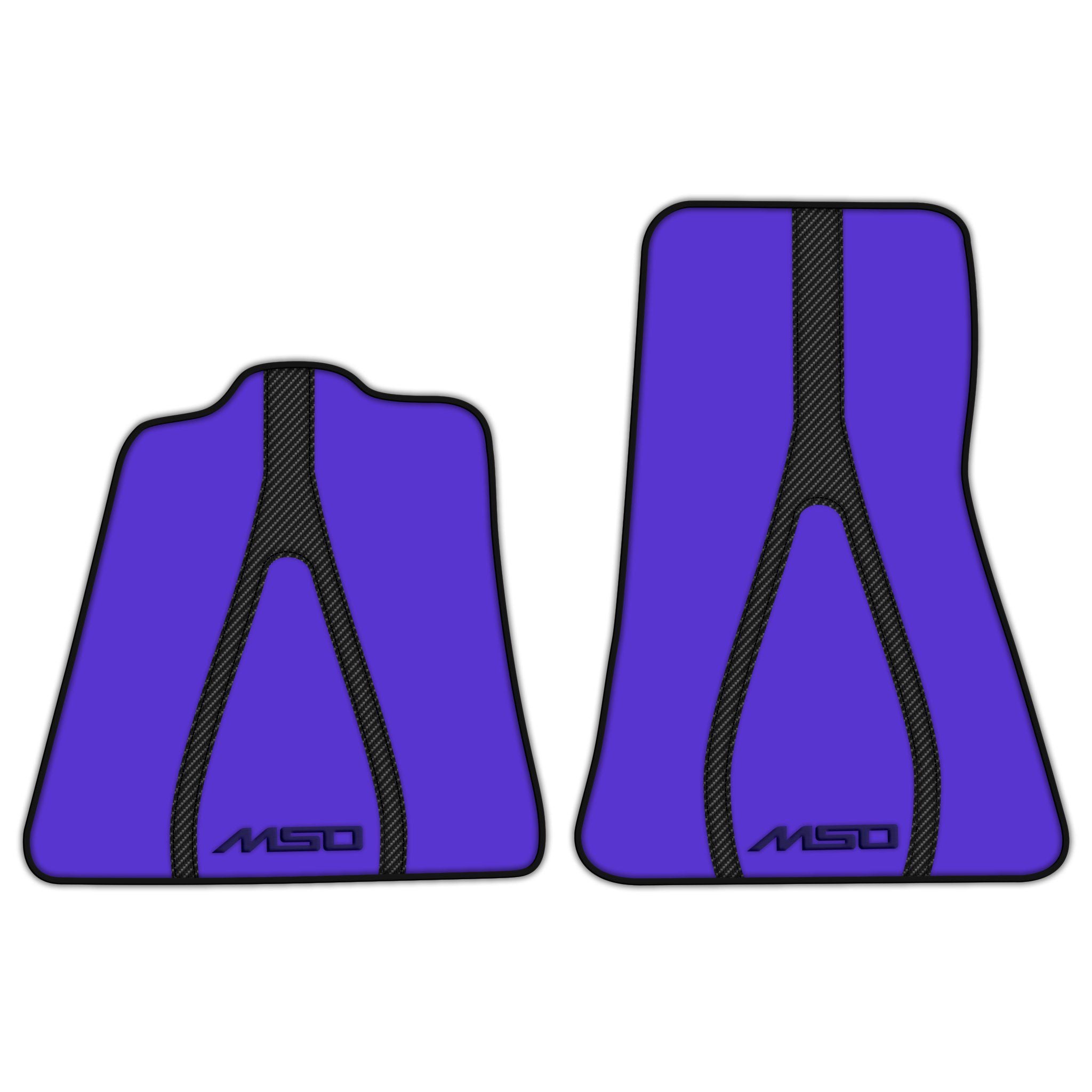 Purple Leather Floor Mats with A1 Pattern for McLaren 750S (2023