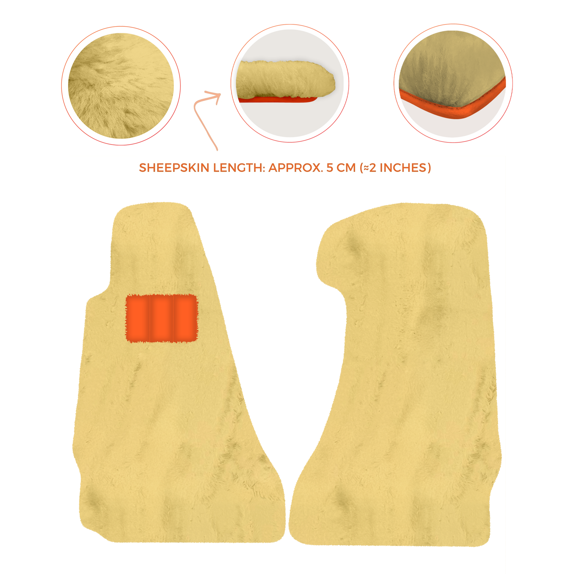 Premium Sheepskin Floor Mats for Aston Martin V8 Vantage (2005-2017)