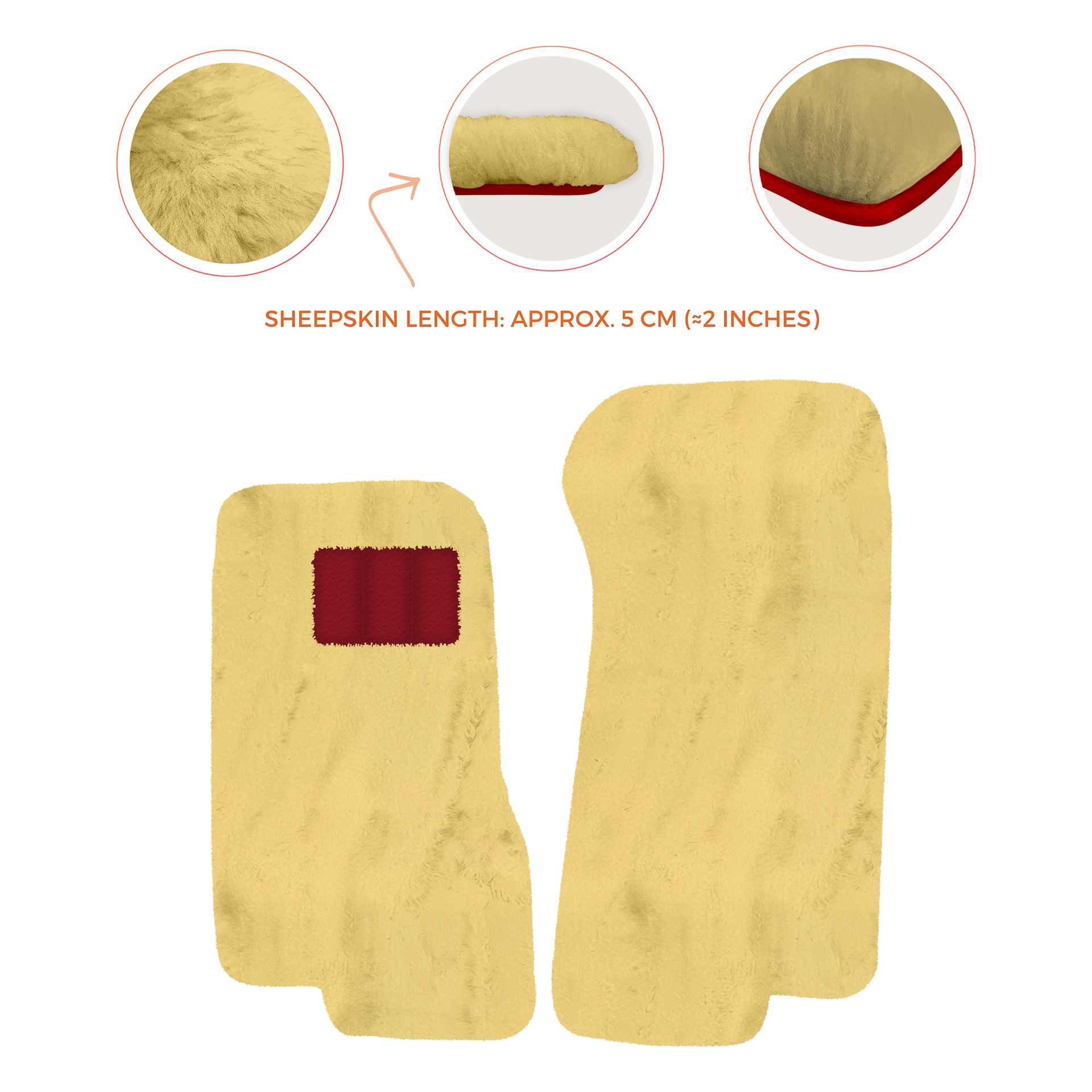 Premium Sheepskin Floor Mats for Aston Martin DB7 Volante (1996-2003)