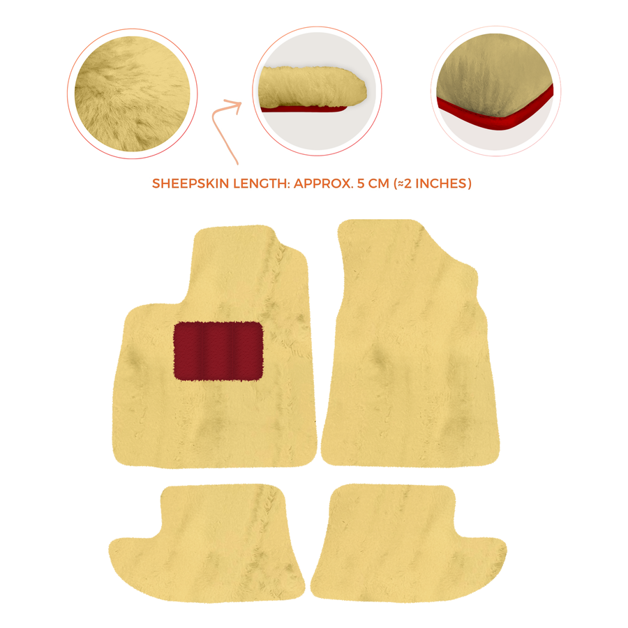 Premium Sheepskin Floor Mats for Bentley Continental GTC (2011-2018)