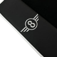 Black Floor Mats for Mini Cooper / One F55 5-Doors (2015-2023) with Leather | White Trim - AutoWin