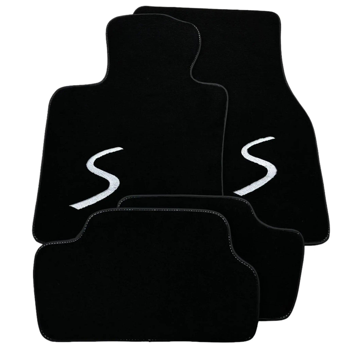 CARMAT Tappetini Auto Su Misura Per Mini R50/R53 (2001-2006) – Set 4 Pezzi Nero Con Logo | Lattice Antiscivolo